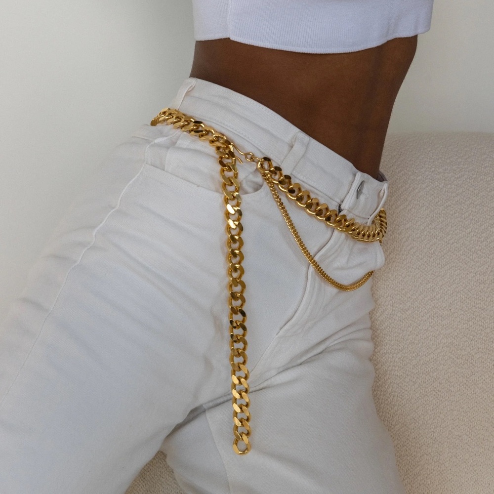Auruem GABRIELLA gold chain belt 24k Gold Plated on Brass